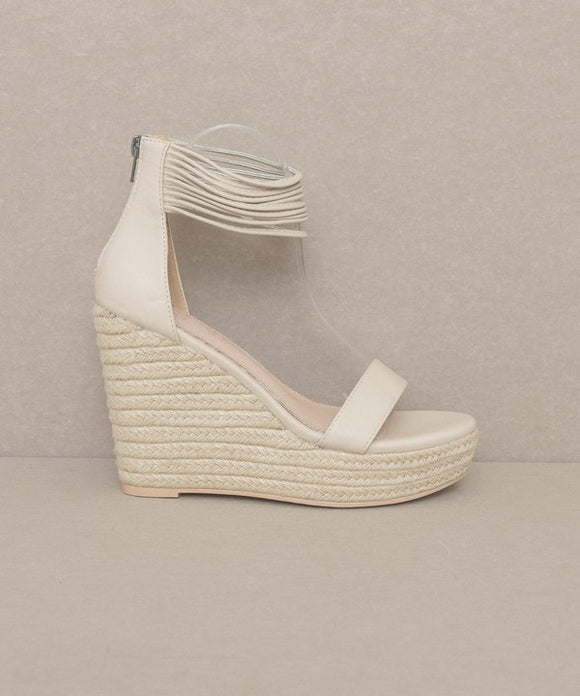 Shoes - Oasis Society Rosalie - Layered Ankle Wedge -  - Cultured Cloths Apparel