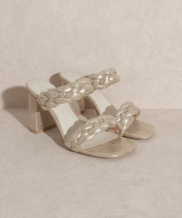 Shoes - OASIS SOCIETY Savannah   Metallic Heel - LIGHT GOLD - Cultured Cloths Apparel