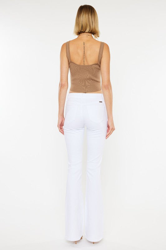 Denim - Mid Rise White Flare Jeans -  - Cultured Cloths Apparel