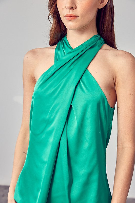 Women's Sleeveless - Cross Neck Top -  - Cultured Cloths Apparel