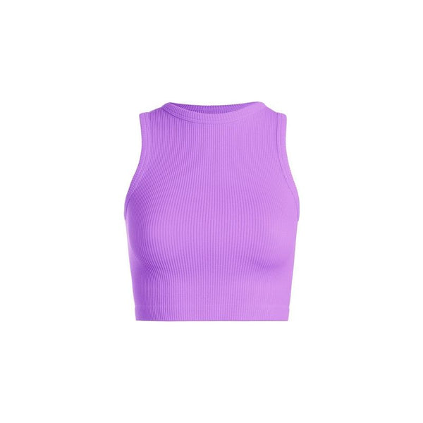 Athleisure - Thick Ribbed Cropped Tank - Lavender - Cultured Cloths Apparel