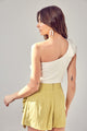 Women's Sleeveless - One Shoulder Knit Top -  - Cultured Cloths Apparel