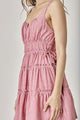 Women's Dresses - Side Tassel Strap Tiered Polka Dot Dress -  - Cultured Cloths Apparel