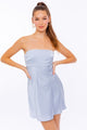  - Bias Cut Tube Dress - LT BLUE - Cultured Cloths Apparel