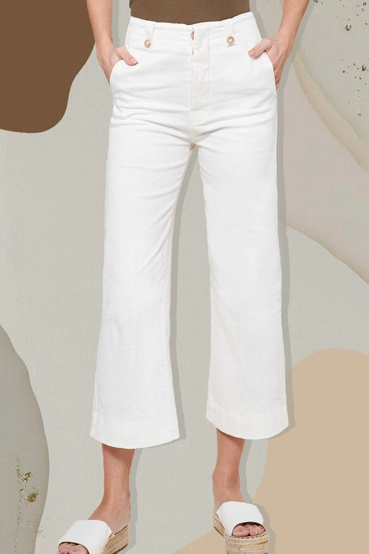  - Palazzo Pants - WHITE - Cultured Cloths Apparel