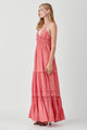 Women's Dresses - Shirred Ruffle Folded Detail Maxi Dress -  - Cultured Cloths Apparel