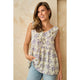 Women's Sleeveless - Subtle Ruffle Detailed Sleeveless Top - Lavender - Cultured Cloths Apparel