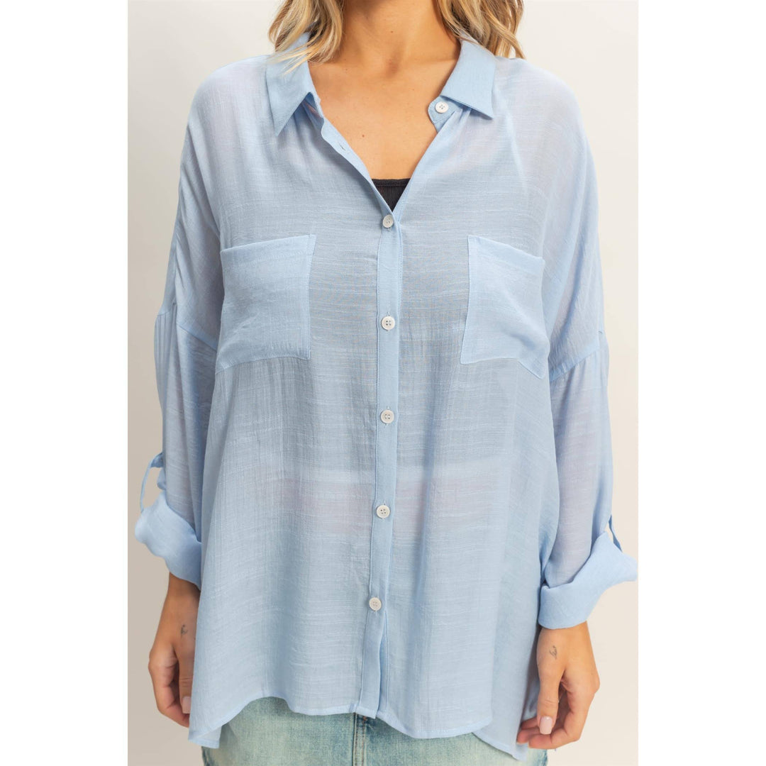 Women's Short Sleeve - Button-Down Blouse - - Cultured Cloths Apparel