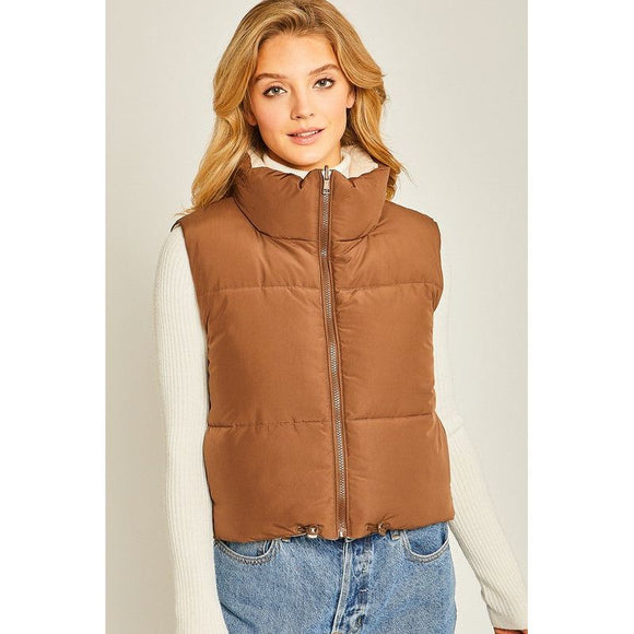 Outerwear - Woven Solid Reversible Vest -  - Cultured Cloths Apparel