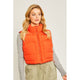 Outerwear - Puffer Vest With Pockets - Tomato - Cultured Cloths Apparel