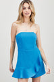 Women's Rompers - Open Shoulder Ruffle Romper - RIVER BLUE - Cultured Cloths Apparel