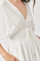Women's Dresses - Smocked Waist with Tassel Strap Dress -  - Cultured Cloths Apparel