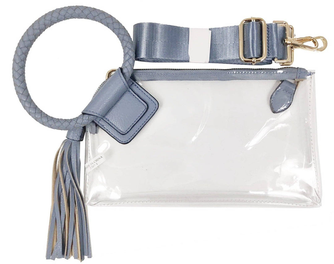 Accessories, Bags - Clear Cuff Handle Tassel Wrislet Clutch - - Cultured Cloths Apparel