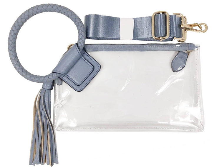 Accessories, Bags - Clear Cuff Handle Tassel Wrislet Clutch - - Cultured Cloths Apparel
