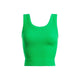Athleisure - Thick Ribbed Cropped Sleeveless Tank - Kelly Green - Cultured Cloths Apparel