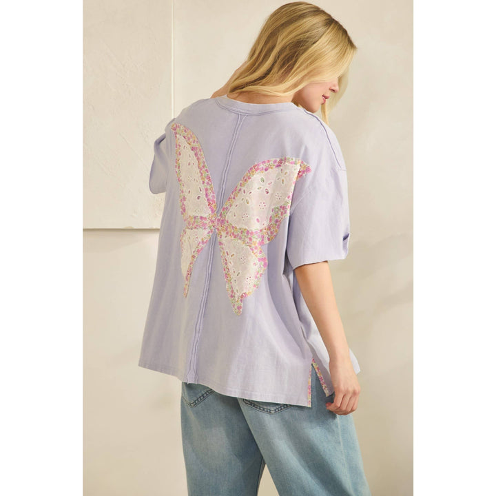 BUTTERFLY BLOOM BACK PATCH TEE