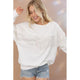  - Rhinestone Fringe Pullover Top - Off White - Cultured Cloths Apparel