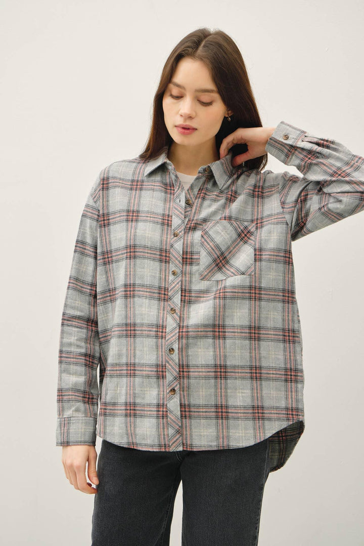COTTON 100 CLASSIC SMALL PLAID SHIRT