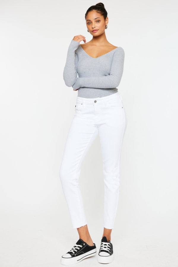 Denim - Kancan Mid Rise Ankle Skinny Jeans -  - Cultured Cloths Apparel