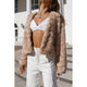 Outerwear - Faux Fur Cop Jacket - CAMEL - Cultured Cloths Apparel