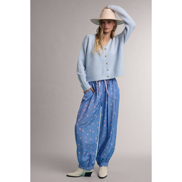 POLKA DOT WOVEN BALLOON PANTS