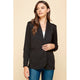 Outerwear - Solid Blazer with Pockets - Black - Cultured Cloths Apparel