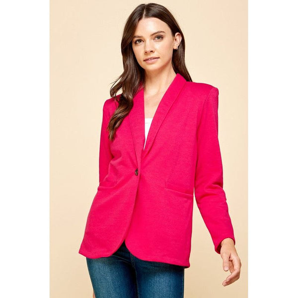 Outerwear - Solid Blazer with Pockets -  - Cultured Cloths Apparel