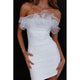 Women's Dresses - Ruffle Mesh Sleeveless Mini Dress - WHITE - Cultured Cloths Apparel