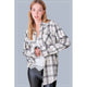 Women's Long Sleeve - Encore Plaid Shirt - BONE - Cultured Cloths Apparel