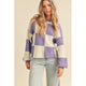 Women's Sweaters - All Checkered Up! Sweater - Orchid - Cultured Cloths Apparel