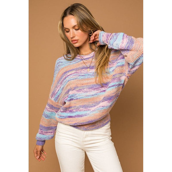 Women's Sweaters - Crew Neck Sweater - Multi - Cultured Cloths Apparel