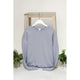 Women's Sweaters - Round Crewneck Basic Sweatshirt - D. Blue - Cultured Cloths Apparel