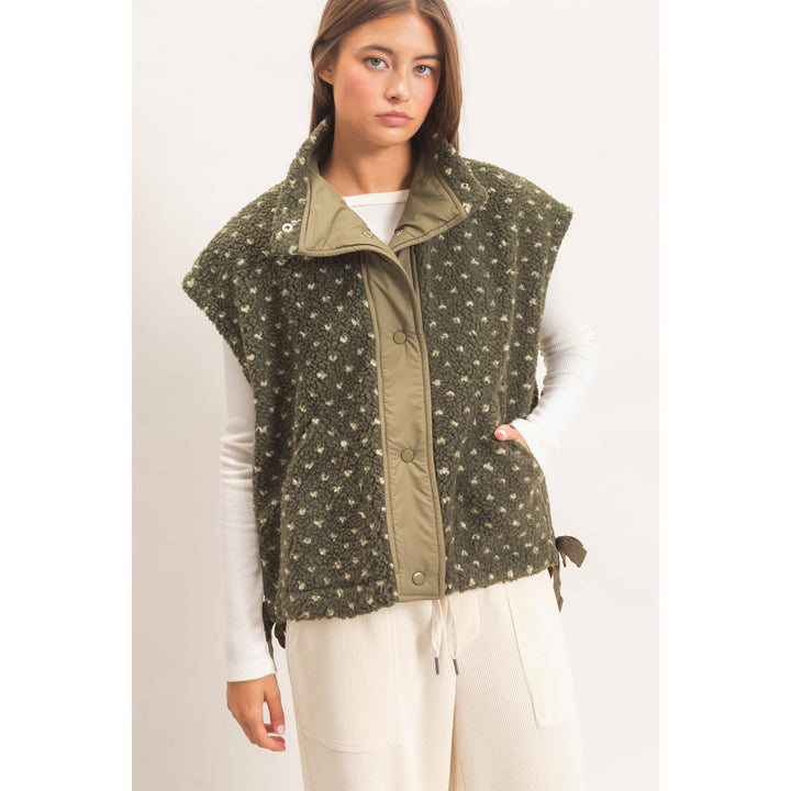 Polka Dot Sherpa Vest