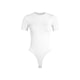 Athleisure - Short Sleeve Smooth Tee Bodysuit - White - Cultured Cloths Apparel