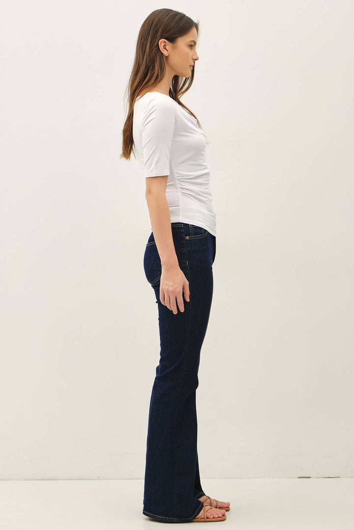 COWL NECK 3/4 SLEEVE TOP