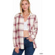 Outerwear - PLAID SHACKET WITH FRONT POCKET - IVORY - Cultured Cloths Apparel