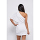 Women's Dresses - One Shoulder Wrap Dress -  - Cultured Cloths Apparel