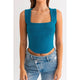 Women's Sleeveless - Square Neck Sleeveless Sweater Top -  - Cultured Cloths Apparel