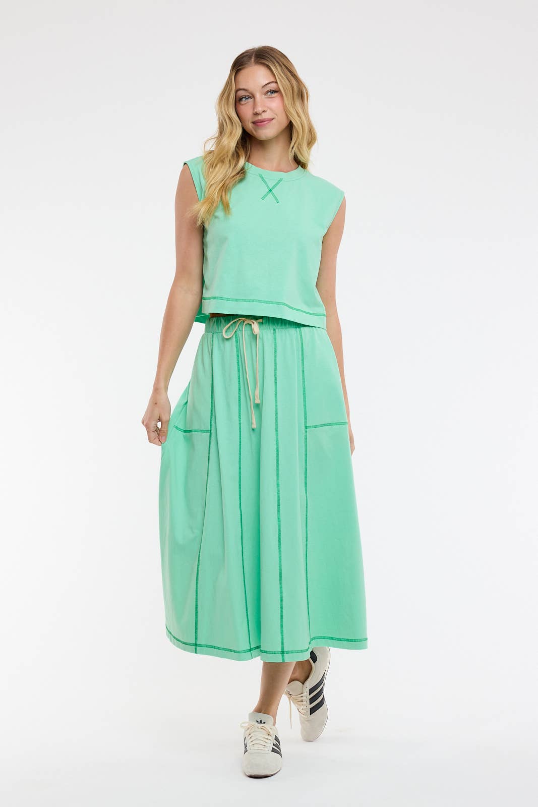 MUSCLE TANK AND SKIRT SET