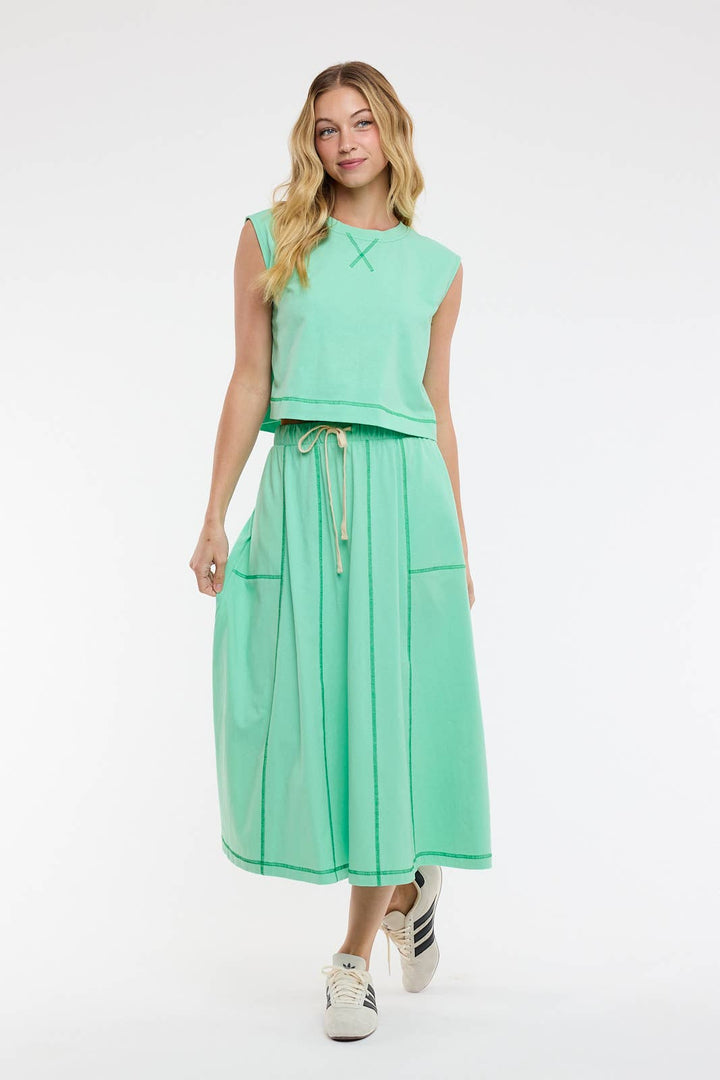 MUSCLE TANK AND SKIRT SET