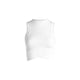 Athleisure - Cut Hem Cropped Tank - White - Cultured Cloths Apparel
