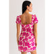 Women's Dresses - Short Sleeve Mini Floral Dress -  - Cultured Cloths Apparel