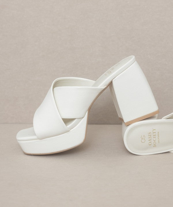 Shoes - Oasis Society Carmen - Chunky Platform Mule Heel -  - Cultured Cloths Apparel