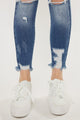 Denim - High Rise Fray Hem Ankle Skinny -  - Cultured Cloths Apparel