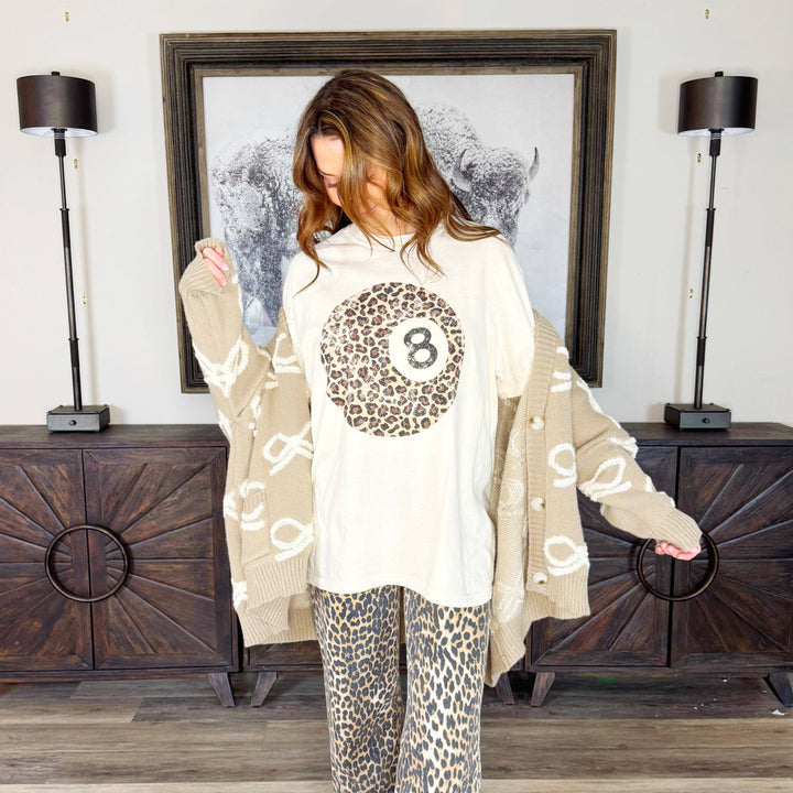 Women's Short Sleeve - Leopard 8 Ball Tee - - Cultured Cloths Apparel