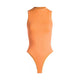 Athleisure - Ribbed Thick Band Bodysuit - Orange - Cultured Cloths Apparel