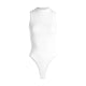 Athleisure - Ribbed Thick Band Bodysuit - White - Cultured Cloths Apparel