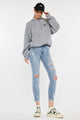 Denim - Mid Rise Distressed Ankle Skinny Jeans - As Shown - Cultured Cloths Apparel