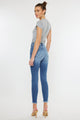 Denim - High Rise Fray Hem Ankle Skinny Jeans -  - Cultured Cloths Apparel
