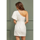 Women's Dresses - One Shoulder Ruffle Dress -  - Cultured Cloths Apparel